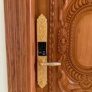 Khóa Cửa Đại Sảnh Hubert HB DS79 Gold lắp đặt thực tế - khoathongminh24h (Ảnh 2)