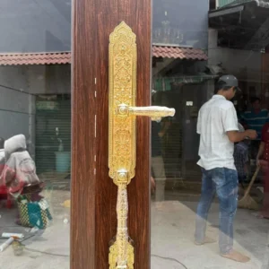 Khóa Cửa Đại Sảnh Hubert HB DS79 Gold lắp đặt thực tế - khoathongminh24h (Ảnh 6)